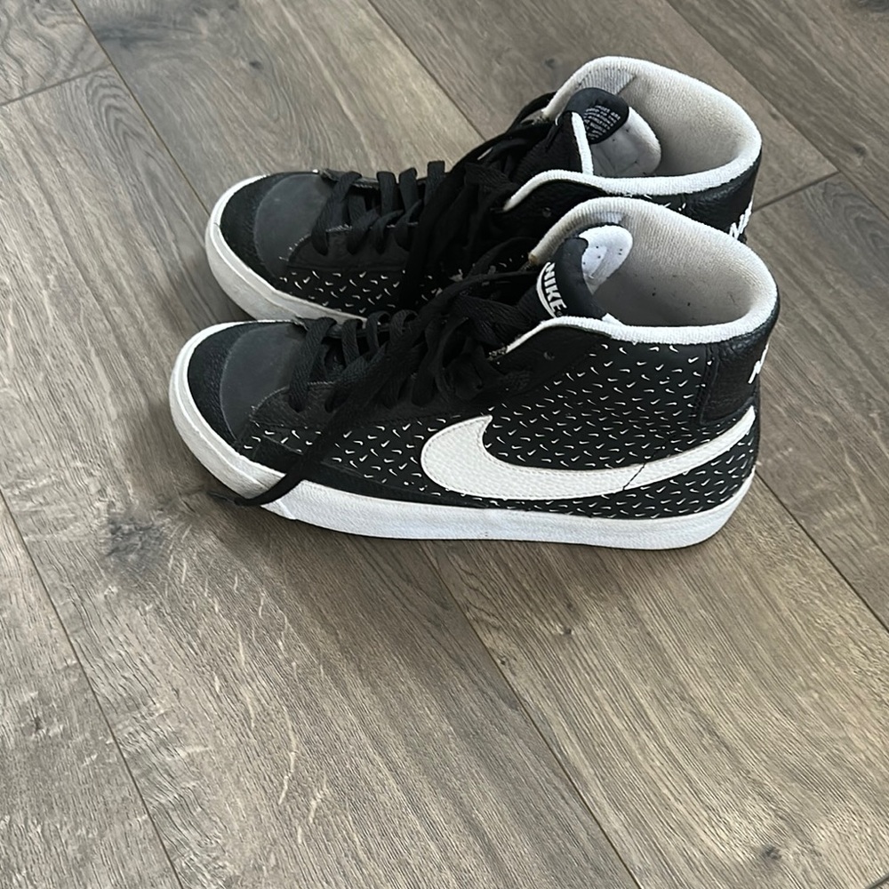 Nike Black and White High-Top Sneakers